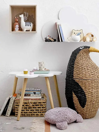 Penguin Wicker Toy Basket Bloomingville