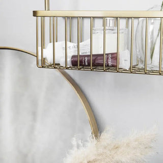 2 TIER Brass Basket for Bathroom House Doctor