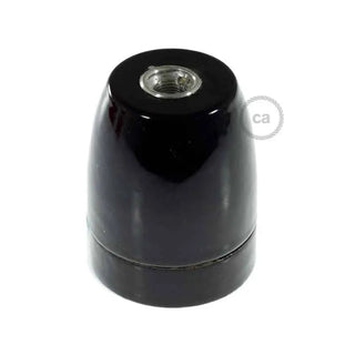 Black E27 Porcelain Lampholder Kit LovelyNord