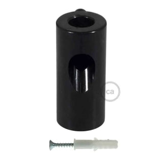 Black Plastic Decentralizer Ceiling Hook for Fabric Cables with Stop LovelyNord