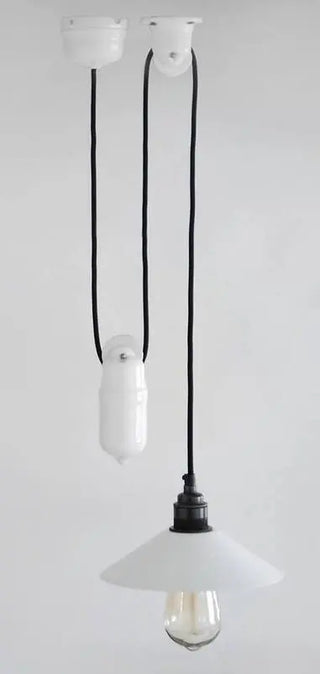White Cewramic Counterwight for Rise'n Fall Pendant Lights Juheko