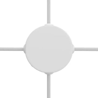 White Metal 8.3 cm 4-side Hole Ceiling Rose, Junction Box LovelyNord