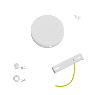 White Metal 8.3 cm 4-side Hole Ceiling Rose, Junction Box LovelyNord