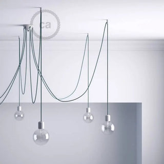 White Plastic Decentralizer Ceiling Hook for Fabric Cables with Stop LovelyNord