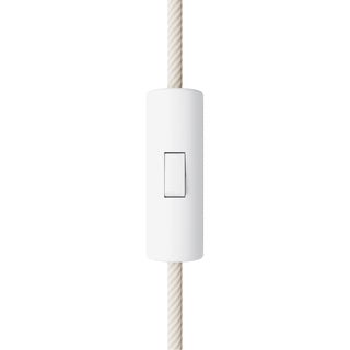 Rocker Cylindrical earthing switch, white, 7.25 cm LovelyNord