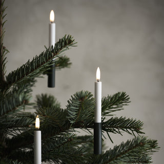 LED Candle Holder set for Christmas Tree, H13.8, White UYUNI Lighting