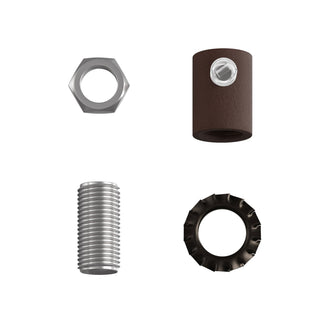Cord lock dark brown, metal LovelyNord