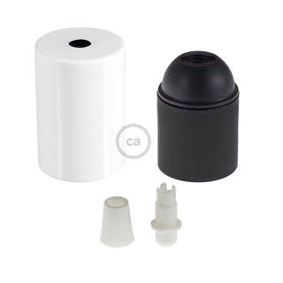 Bulb holder E27, white gloss, ø4,2 LovelyNord