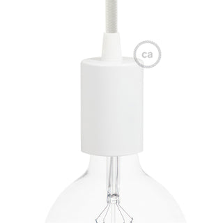 Bulb holder E27, white gloss, ø4,2 LovelyNord