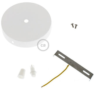 Ceiling cap white gloss, ø12 cm, 1 outlet LovelyNord
