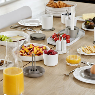 Placemat set SINGLES grey-brown, ø10 cm Zone Denmark