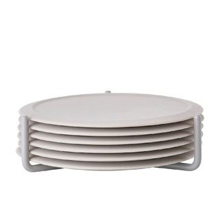 Placemat set SINGLES light grey, ø10 cm Zone Denmark