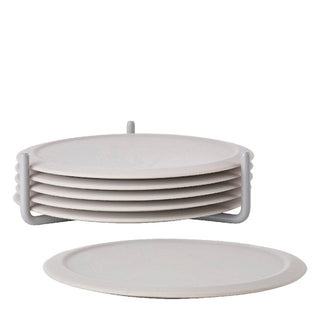 Placemat set SINGLES light grey, ø10 cm Zone Denmark