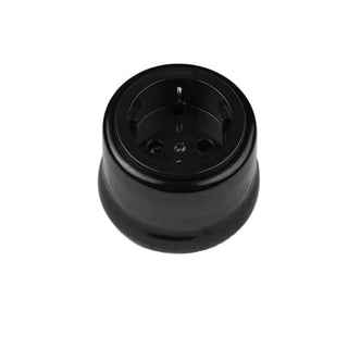 Ceramic black electrical socket lovelynord