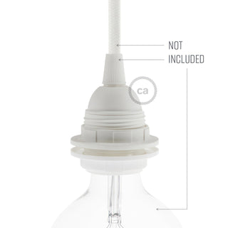 Thermoplastic bulb socket with rings E27, white LovelyNord