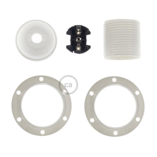 Thermoplastic bulb socket with rings E27, white LovelyNord