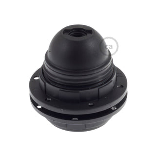 Thermoplastic bulb socket with rings E27, black LovelyNord