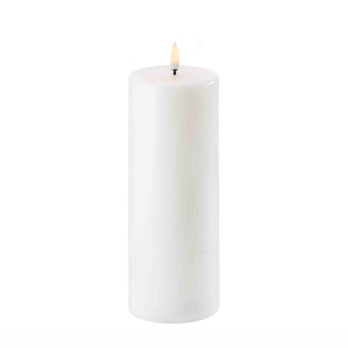 LED candle Pillar Smooth H20, white UYUNI Lighting