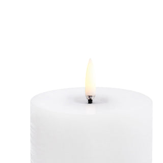 LED Candle Pillar Melted H7.5, White UYUNI Lighting