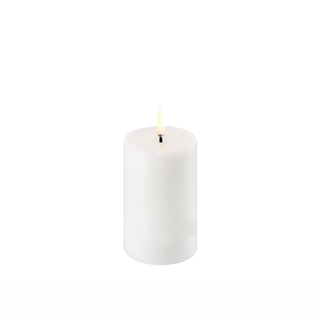 LED Candle Pillar Melted H7.5, White UYUNI Lighting