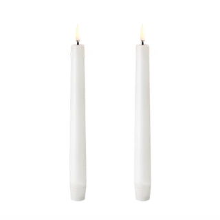 LED candle Tapper H20, white, 2 pcs. UYUNI Lighting