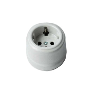 Ceramic white electrical socket lovelynord