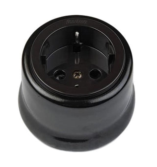 Ceramic black electrical socket lovelynord