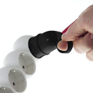 Schuko plug with ring, black LovelyNord