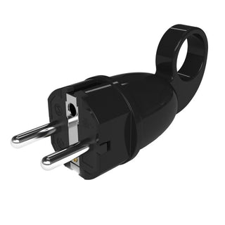 Schuko plug with ring, black LovelyNord