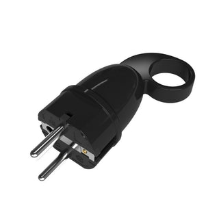 Schuko plug with ring, black LovelyNord