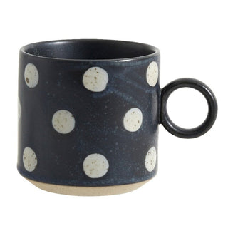 Cup Grainy dark blue, H8 cm LovelyNord