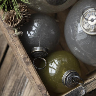 Christmas toy in grey glass LovelyNord